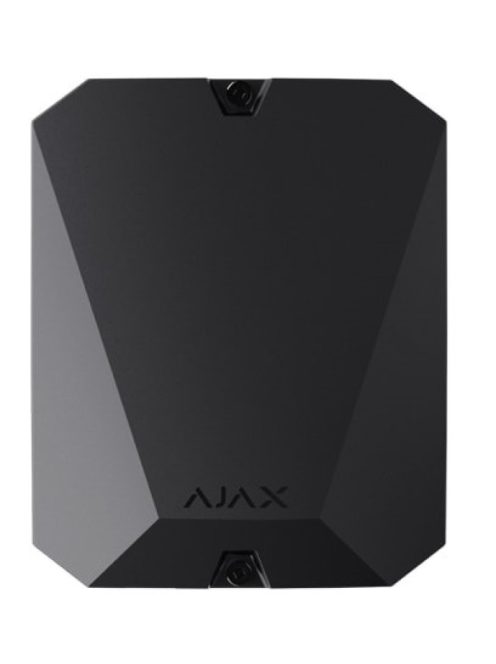 Ajax Hub Hybrid riasztóközpont; vezetékes és vezeték nélküli kommunikáció; 4G, 3G, 2G és Ethernet fekete