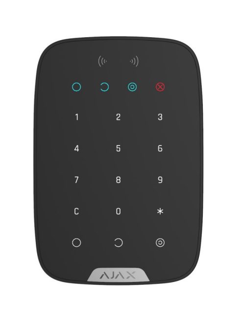 Ajax Keypad Plus kezelő kártyaolvasóval fekete