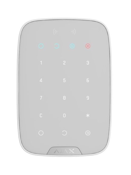 Ajax Keypad Plus kezelő kártyaolvasóval (KEYPAD-PLUS-WHITE) fehér