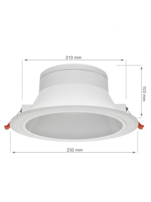 CEILINE III DOWNLIGHT 230V 30W IP44 230x103mm WW