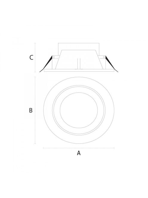 CEILINE III DOWNLIGHT 230V 30W IP44 230x103mm WW