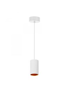 CHLOE GU10 x1 IP20 pendant lamp FEHÉR golden kerek base