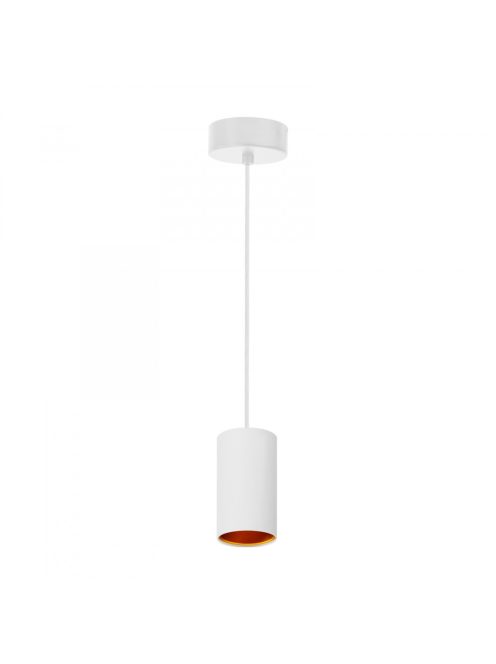 CHLOE GU10 x1 IP20 pendant lamp FEHÉR golden kerek base