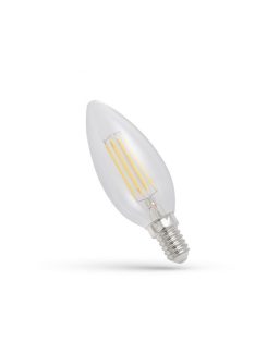 LED gyertya E14 230V 4W COG NW Üveg (WOJ14332)